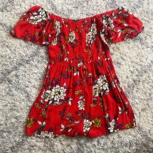 Lily Rose XXL Floral Off the Shoulder Romper